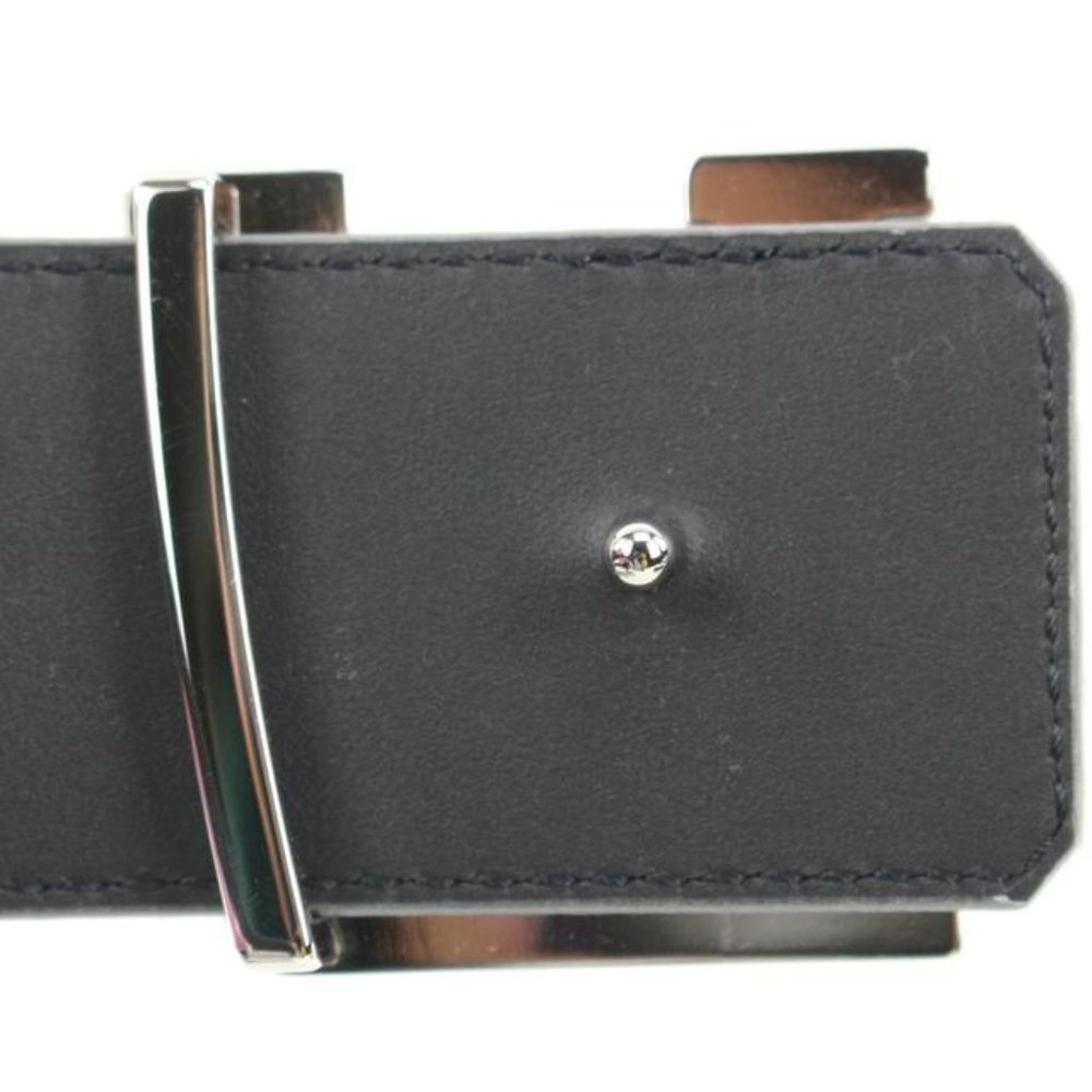 Louis Vuitton Glitter Silver Damier LV Pyramide 40mm Belt 37LV128S - Picture 10 of 12